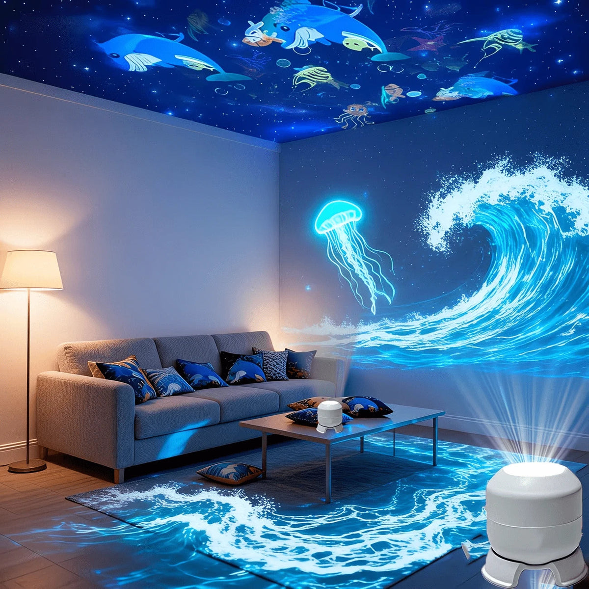 🧚‍♀️Paskutinė diena: 70 % nuolaida丨REBYIPO® naktinės šviesos projektorius — Išmanusis 5D holografinis žvaigždėto dangaus ir vandenyno projektorius 🌠