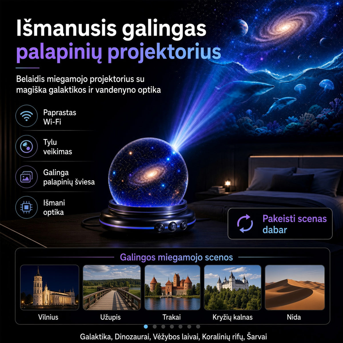 🐻‍❄️ Užsisakykite šiandien ir sutaupykite 𝟓𝟎%丨 REBYIPO® naktinės šviesos projektorius