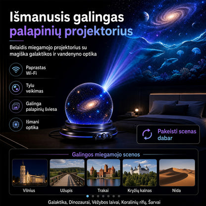 🐻‍❄️ Užsisakykite šiandien ir sutaupykite 𝟓𝟎%丨 REBYIPO® naktinės šviesos projektorius