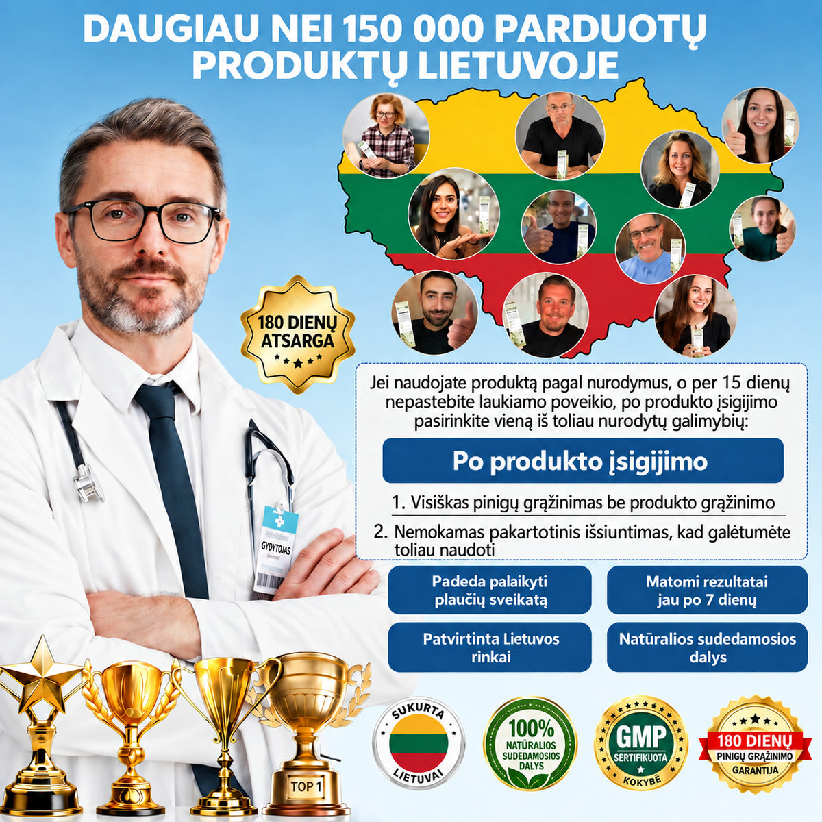 🎾 【Oficiali internetinė parduotuvė】Healrize® Vaistažolių gysločio plaučius valantis ir kvėpavimą lengvinantis inhaliatorius 🌿 (Kosulio malšinimas, gleivių skiedimas, dusulys ir rūkalių plaučių priežiūra) 🚚 Yra sandėlyje
