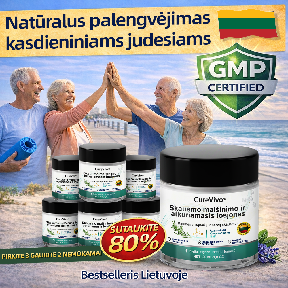 CureVivo® Skausmo malšinimo ir atstatymo losjonas🌵