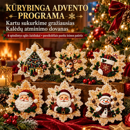 Toaimer®🎄🎅✨ Blizgantys kalėdiniai DIY papuošimai – 6 vnt. rinkinys🐟3️⃣