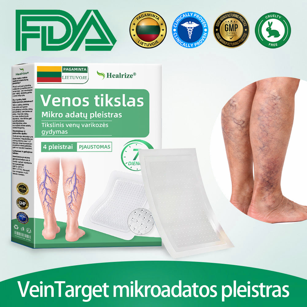 🇱🇹👨‍⚕️✅Healrize® VeinTarget mikroadatų pleistras⚡Nedelsiant palengvėja, ilgalaikiai rezultatai🪗