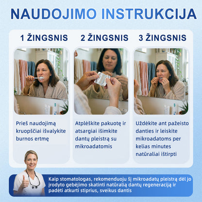 GarageLine®🦷 „Tideglusib“ dantų ir dantenų „NanoRepair“ tirpios balinančios juostelės ✨ (Padeda atkurti dantų audinius ir sumažinti dantenų diskomfortą bei kitas dažnas burnos ertmės problemas)
