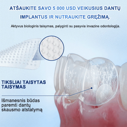 GarageLine®🦷 „Tideglusib“ dantų ir dantenų „NanoRepair“ tirpios balinančios juostelės ✨ (Padeda atkurti dantų audinius ir sumažinti dantenų diskomfortą bei kitas dažnas burnos ertmės problemas)