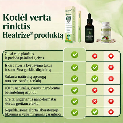 🎾 【Oficiali internetinė parduotuvė】Healrize® Vaistažolių gysločio plaučius valantis ir kvėpavimą lengvinantis inhaliatorius 🌿 (Kosulio malšinimas, gleivių skiedimas, dusulys ir rūkalių plaučių priežiūra) 🚚 Yra sandėlyje