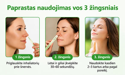🎾 【Oficiali internetinė parduotuvė】Healrize® Vaistažolių gysločio plaučius valantis ir kvėpavimą lengvinantis inhaliatorius 🌿 (Kosulio malšinimas, gleivių skiedimas, dusulys ir rūkalių plaučių priežiūra) 🚚 Yra sandėlyje