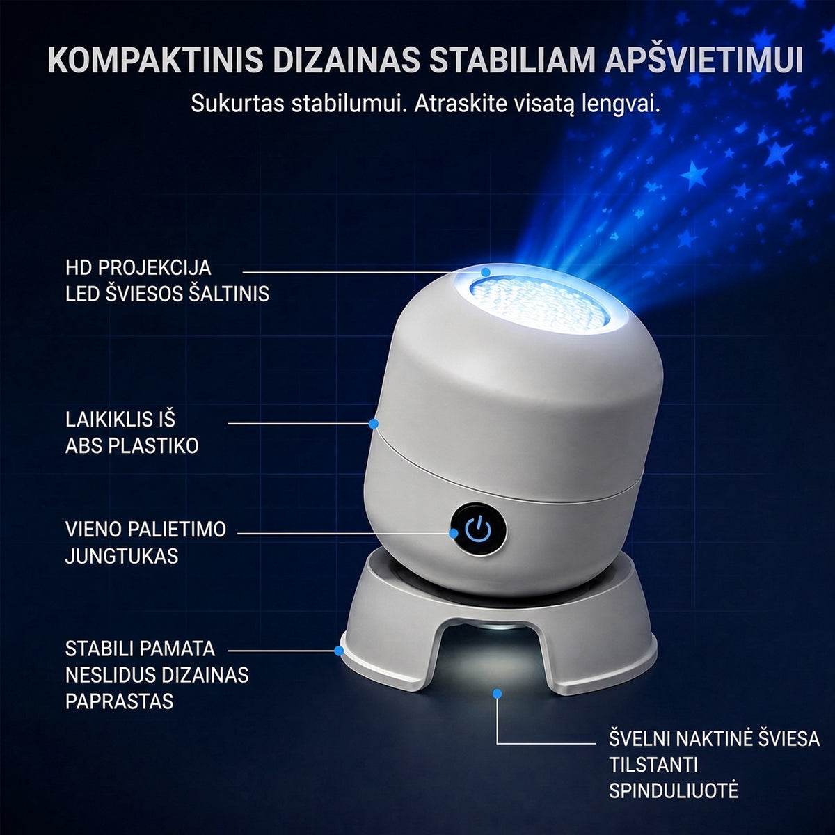 🧚‍♀️Paskutinė diena: 70 % nuolaida丨REBYIPO® naktinės šviesos projektorius — Išmanusis 5D holografinis žvaigždėto dangaus ir vandenyno projektorius 🌠