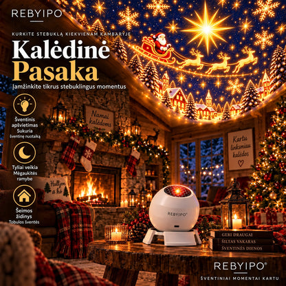 REBYIPO®🎄🎅🎁 Magiškos Kalėdų švieselės ✨ Įžiebkite šventės magiją🐟2️⃣