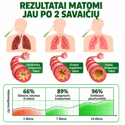 🎾 【Oficiali internetinė parduotuvė】Healrize® Vaistažolių gysločio plaučius valantis ir kvėpavimą lengvinantis inhaliatorius 🌿 (Kosulio malšinimas, gleivių skiedimas, dusulys ir rūkalių plaučių priežiūra) 🚚 Yra sandėlyje