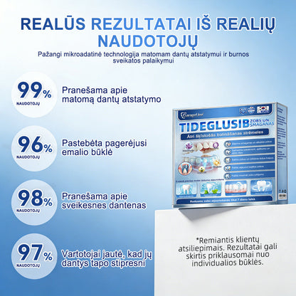 GarageLine®🦷 „Tideglusib“ dantų ir dantenų „NanoRepair“ tirpios balinančios juostelės ✨ (Padeda atkurti dantų audinius ir sumažinti dantenų diskomfortą bei kitas dažnas burnos ertmės problemas)