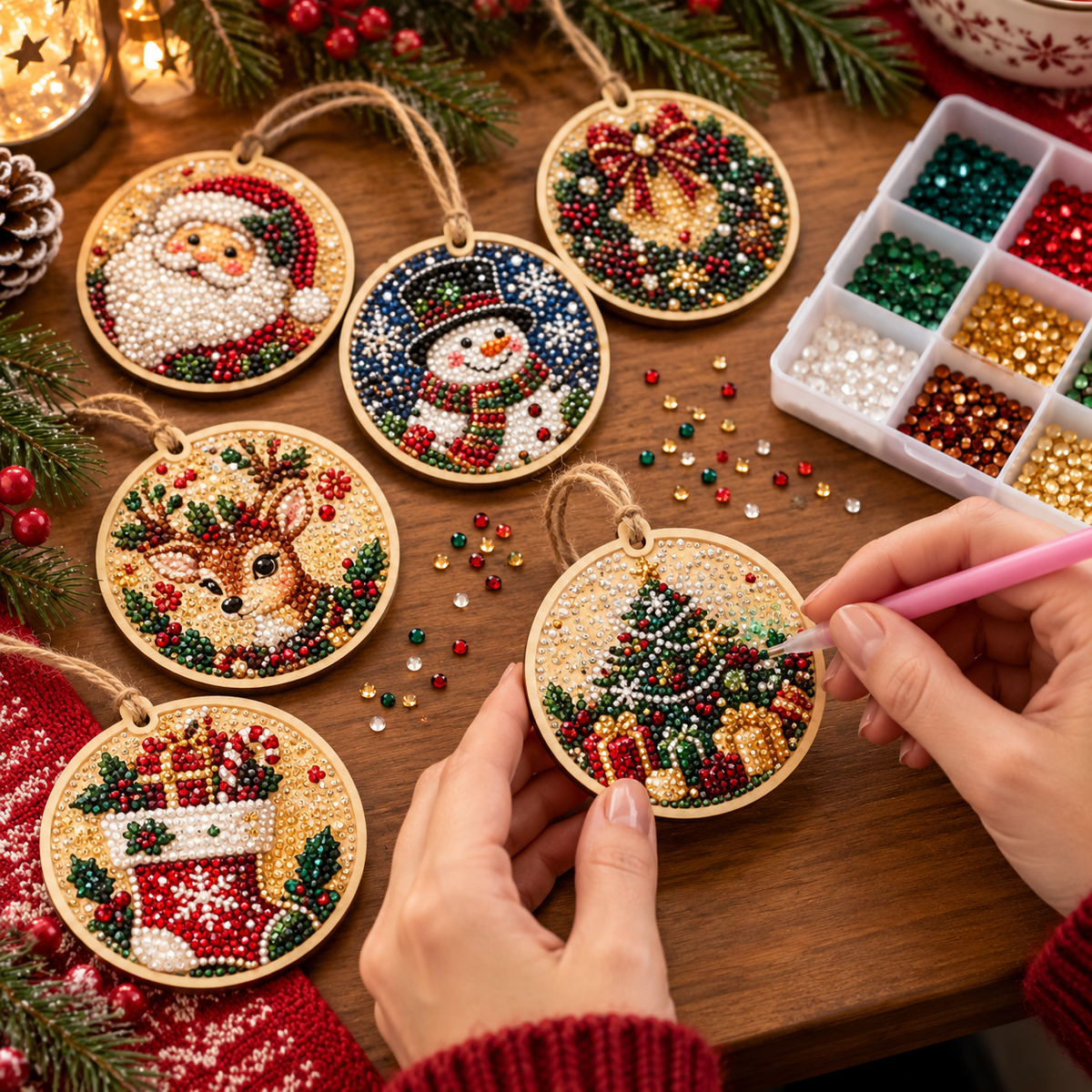 Kalėdinių DIY papuošimų gaminimas