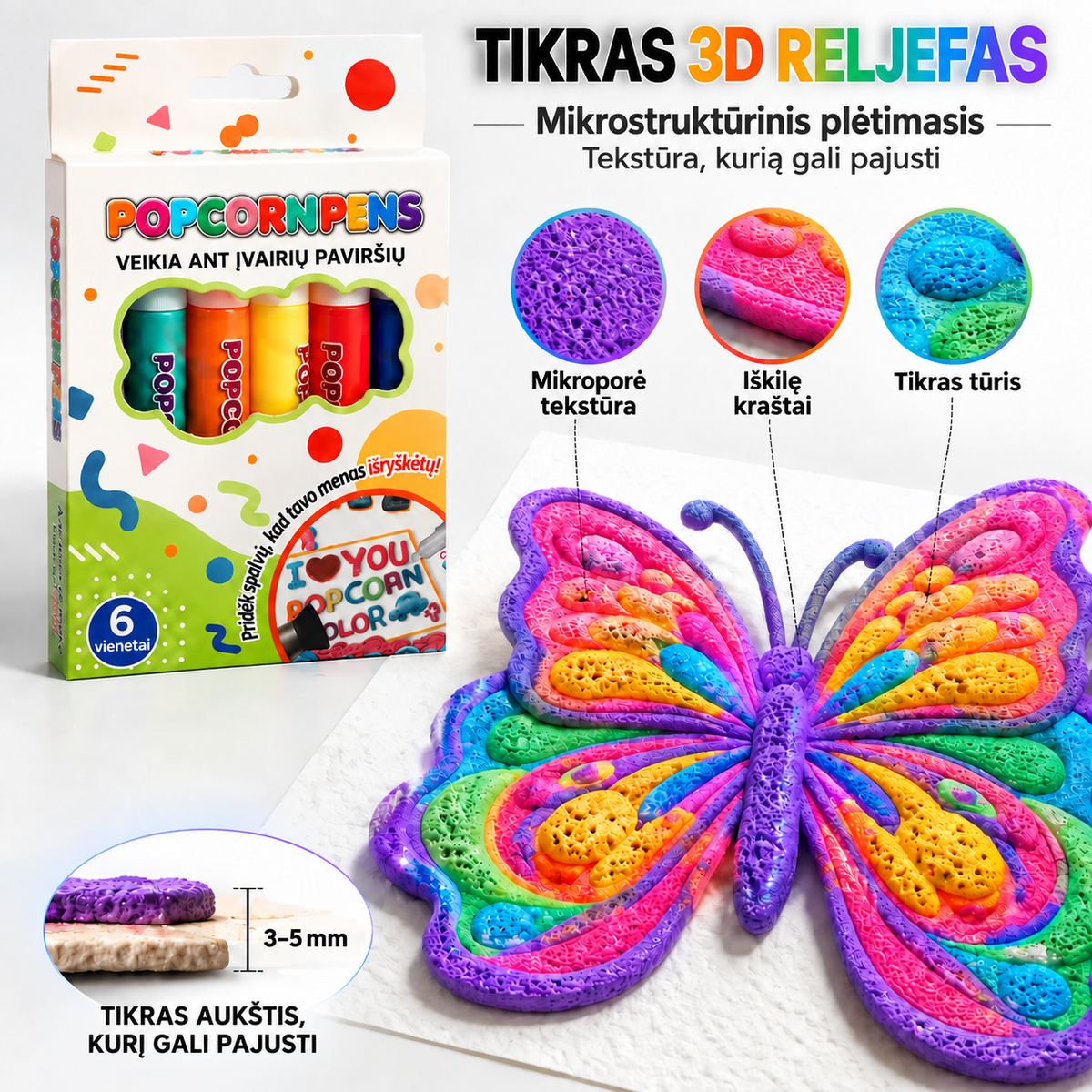 Tikroviška 3D reljefo tekstūra